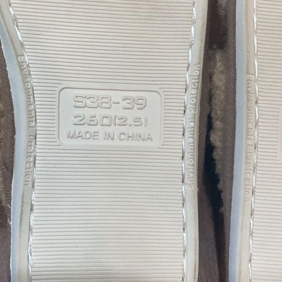 NEW Teddy Wooly Faux Fur Cross Top Tan Slippers Sz 38-39 Sz 8 - Picture 6 of 6